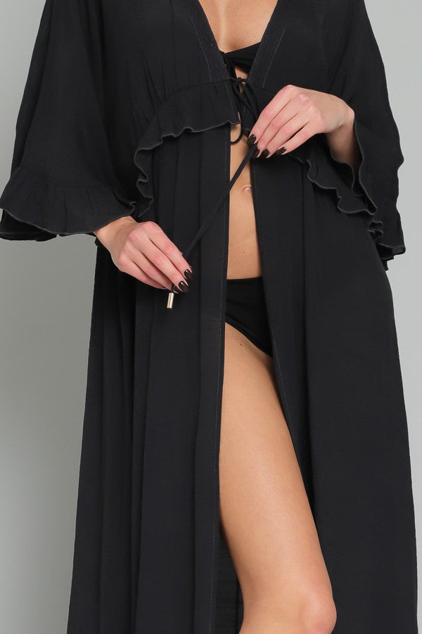Britney Ruffle Cover-Up Robe