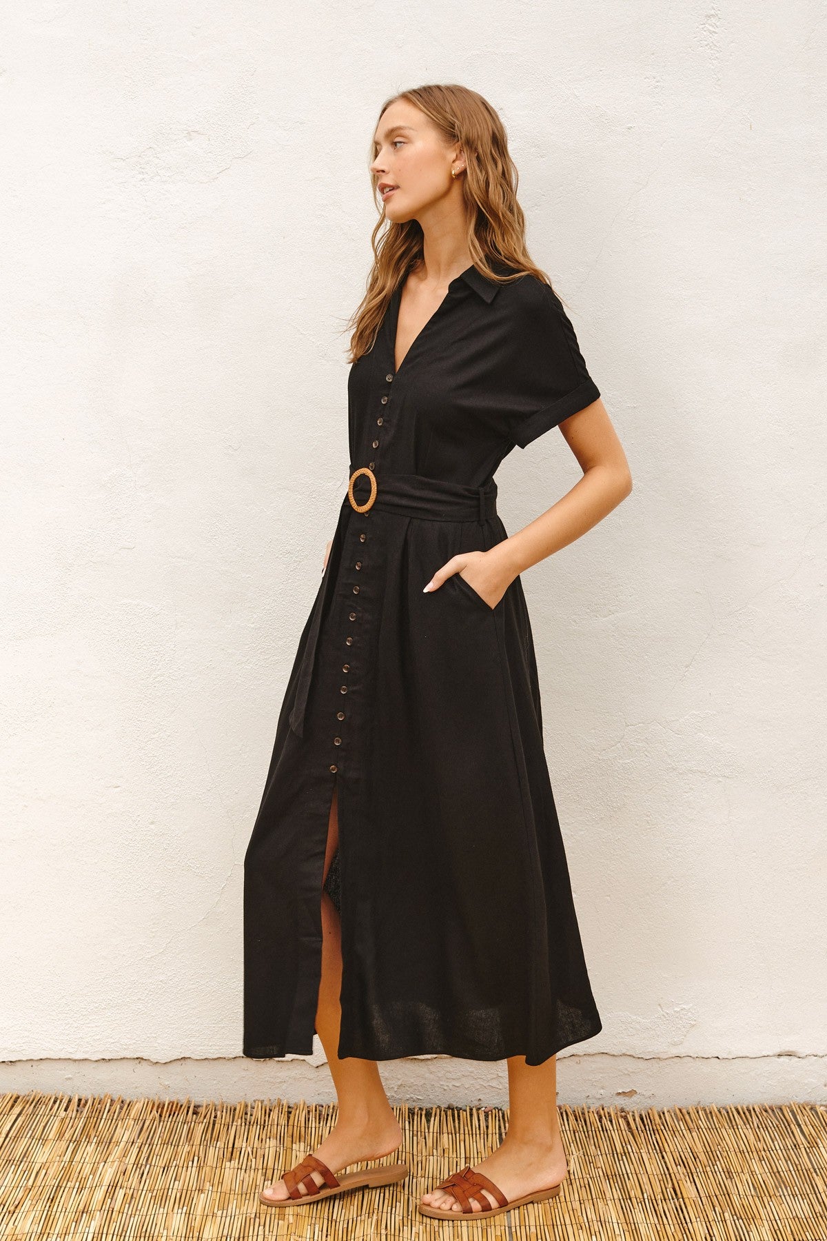 Vinny Midi Linen Dress