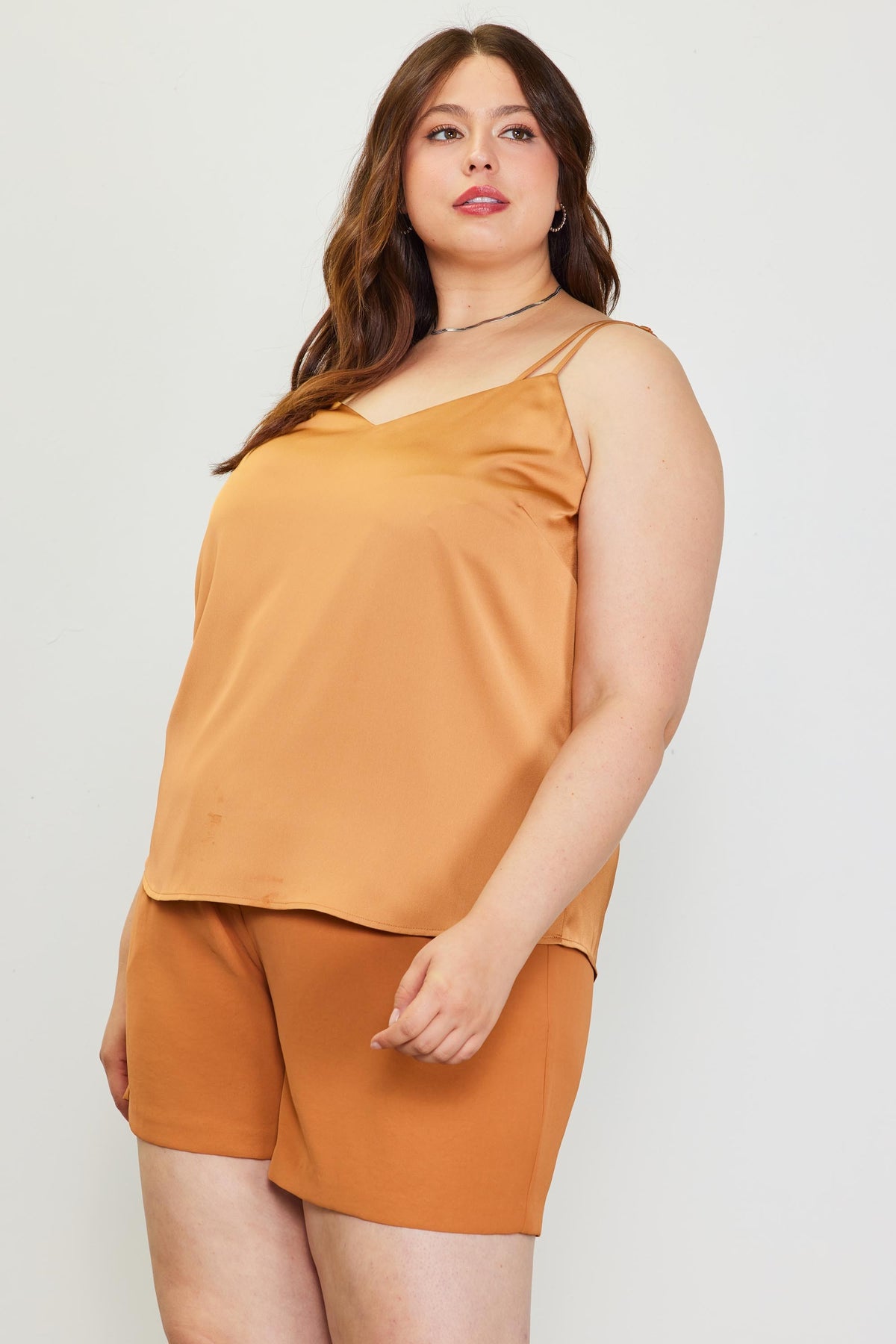 Ella Double Strap Cami - Butterscotch - Curvy