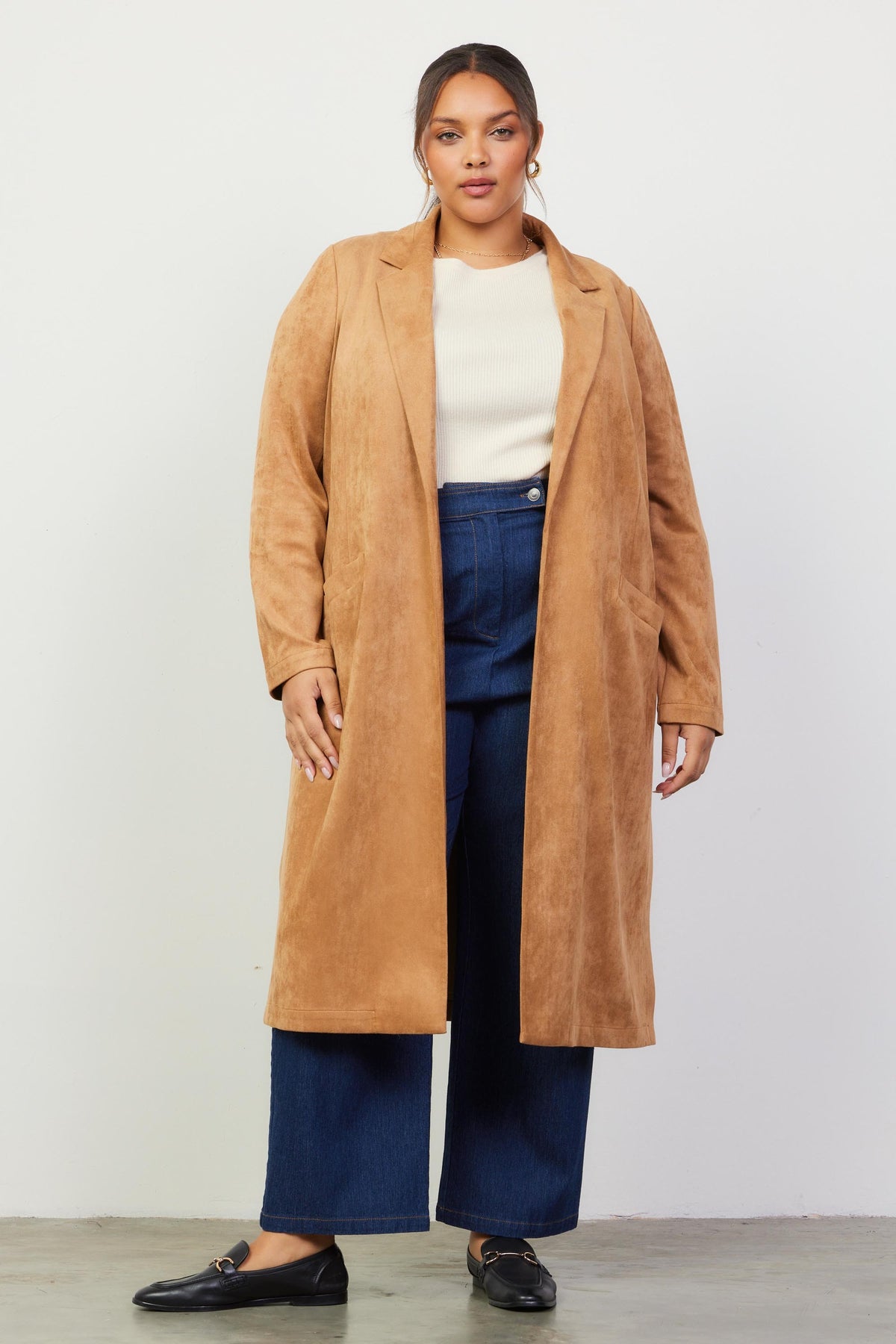 Coco Faux Suede Duster - Curvy