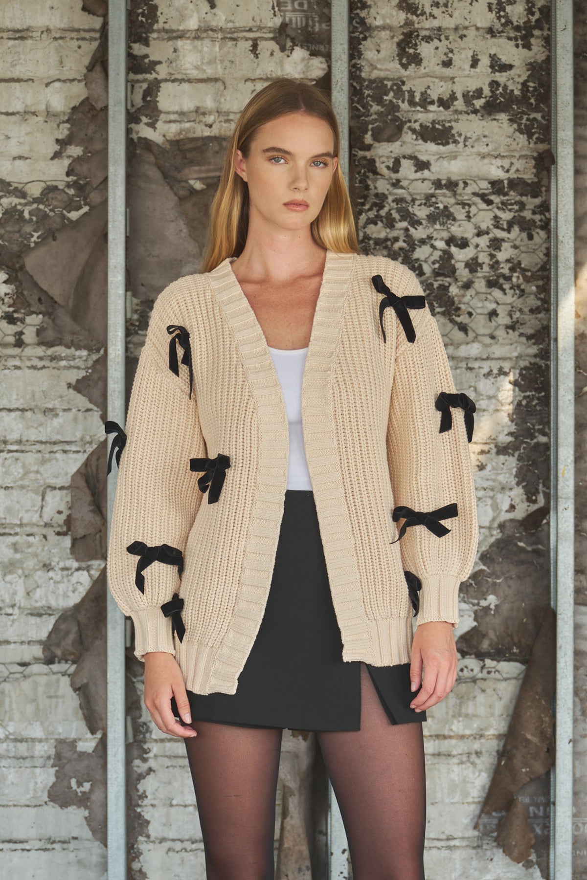 Edith 3D Bow Cardigan