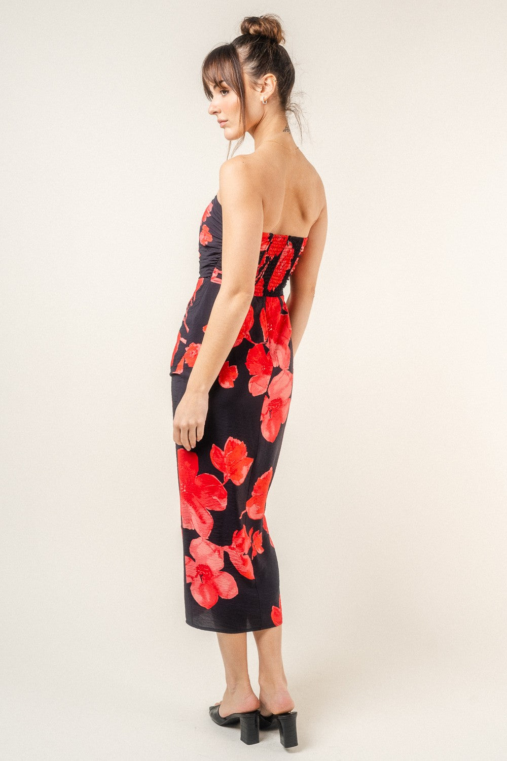 Annie Floral Print Tube Dress