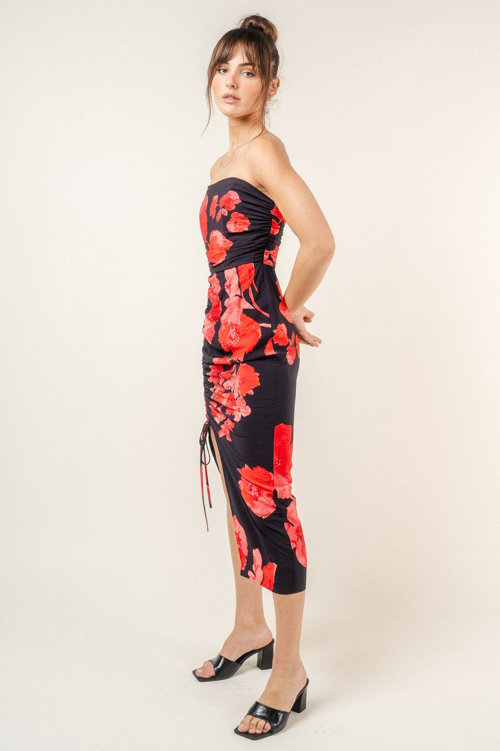 Annie Floral Print Tube Dress