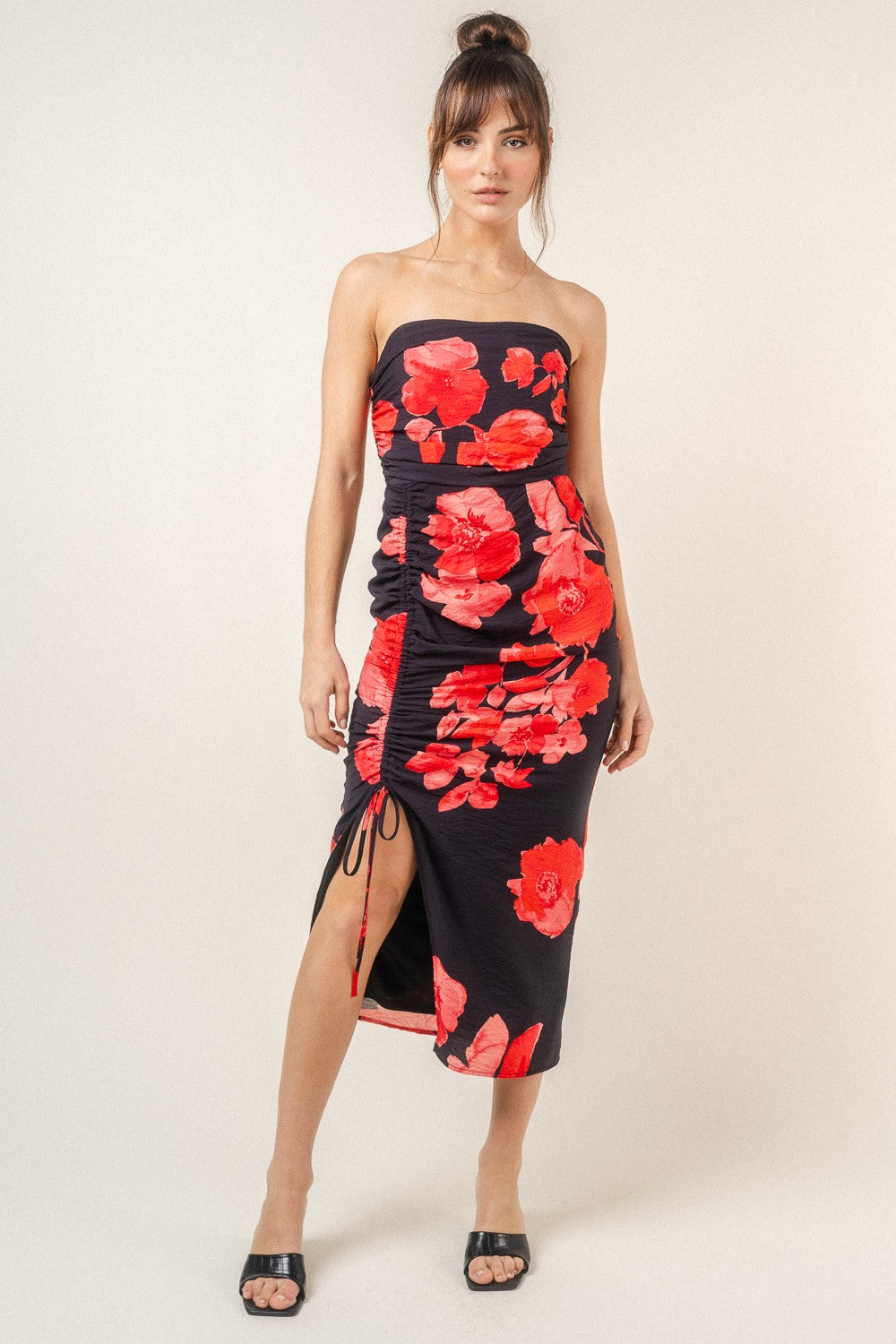 Annie Floral Print Tube Dress