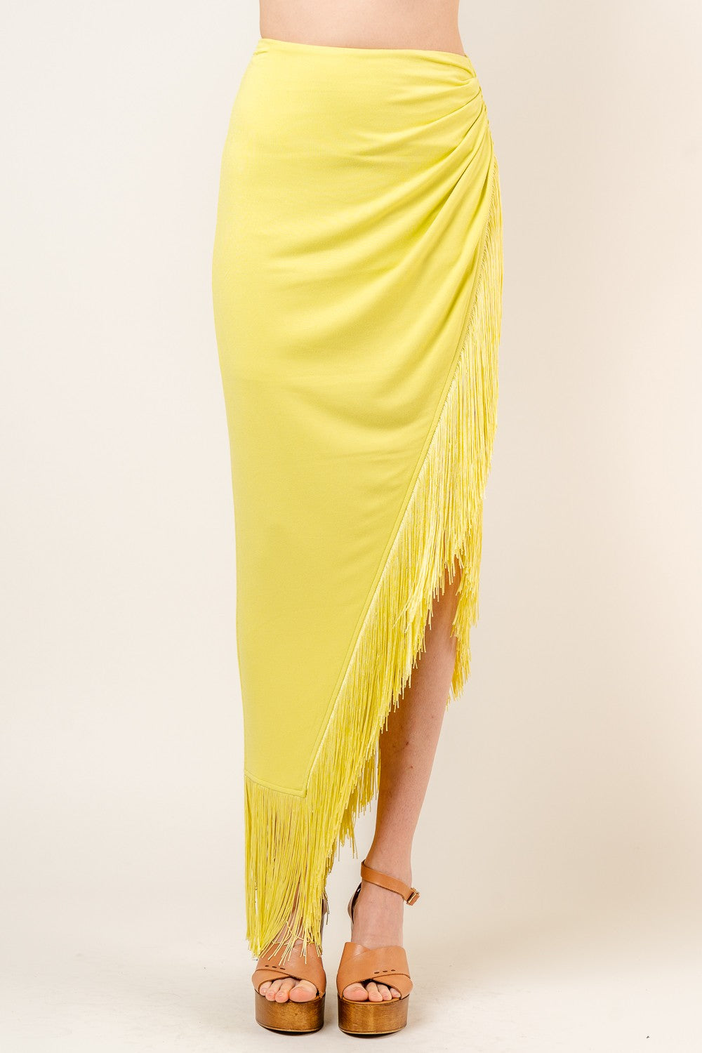 Jane Resort Fringe Wrap Maxi Skirt