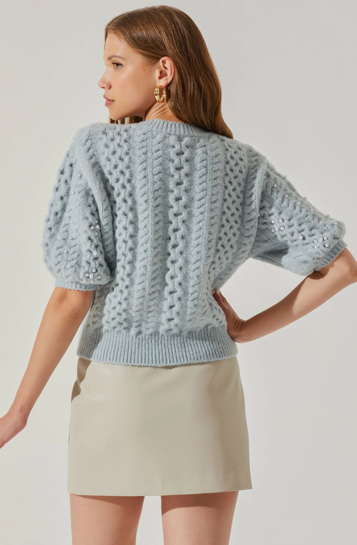 Koami Embellished Puff Sleeve Sweater