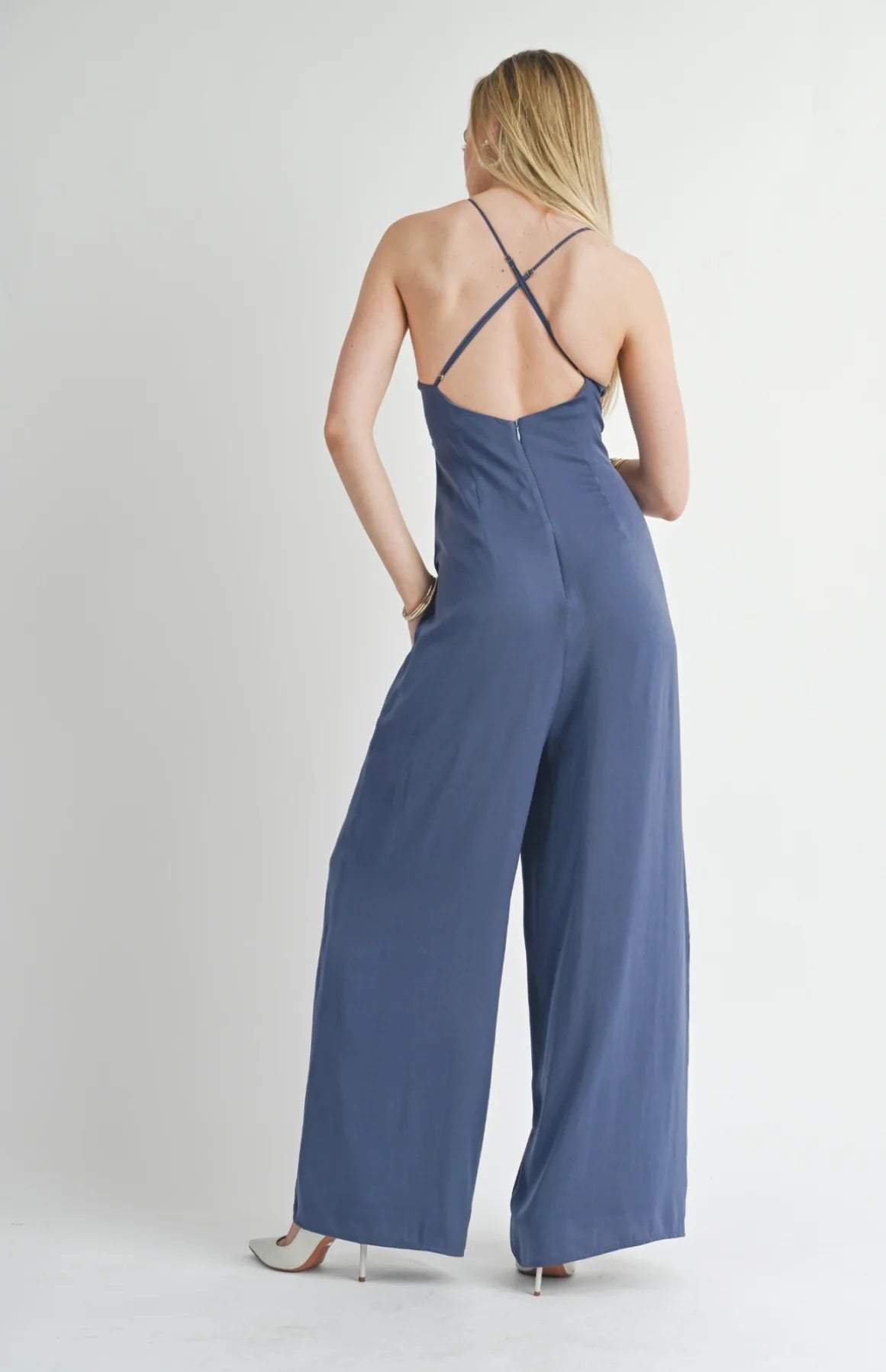 Midnight Write Poetry Spaghetti Strap Jumpsuit