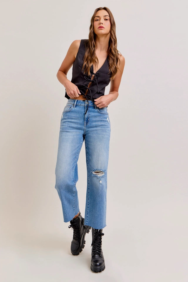 Ella High Rise Wide Leg Jeans